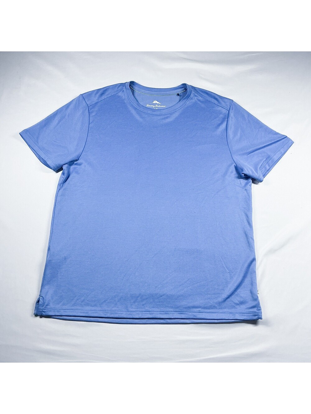 Tommy Bahama Men's Light Blue Soft Performance Breathable Short Sleeve Shirt Lrg